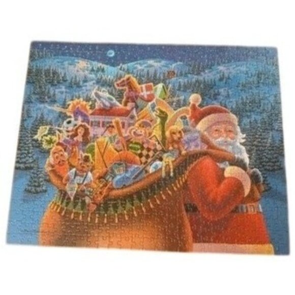 Dowdle Christmas Delivery 500-Piece Jigsaw Puzzle 16x20 Inches Santa Holiday Sce - Picture 2 of 5